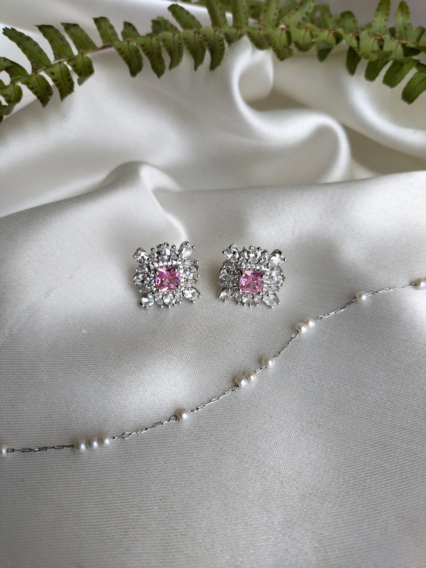Pink Zircon Earring