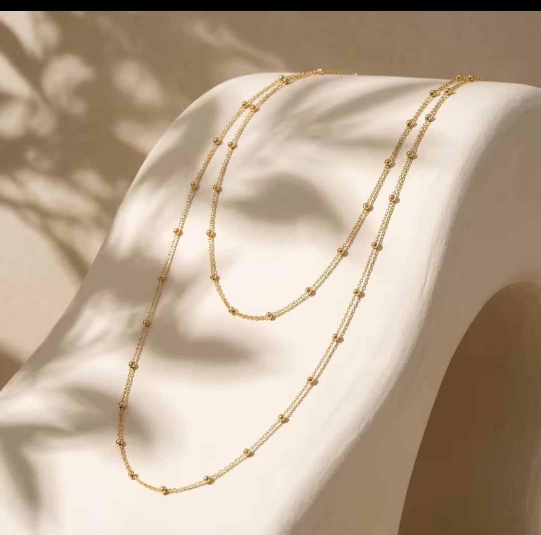 Long Layer stainless Necklace