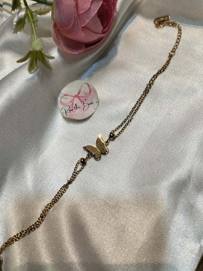 Butterfly layer chain bracelet
