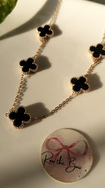 Load image into Gallery viewer, Clovar black long necklace
