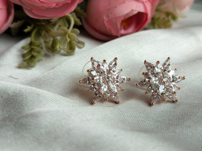 Snowflake Floral Rose Gold