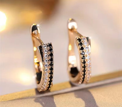 U shaped studed hoop