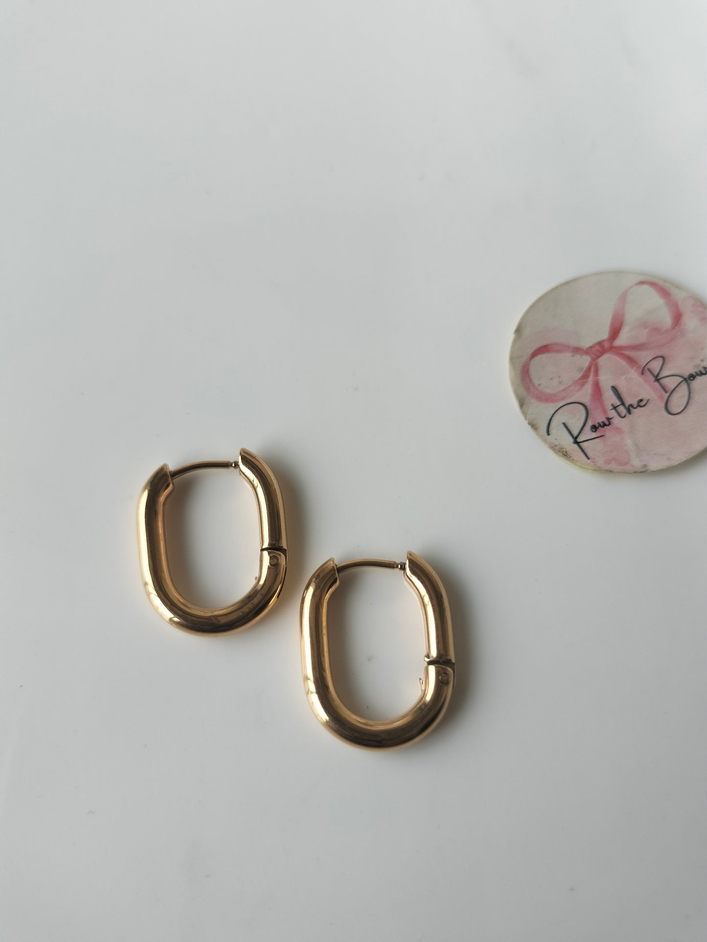 Tiny Square metallic hoop