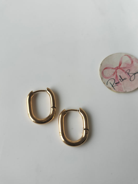 Tiny Square metallic hoop