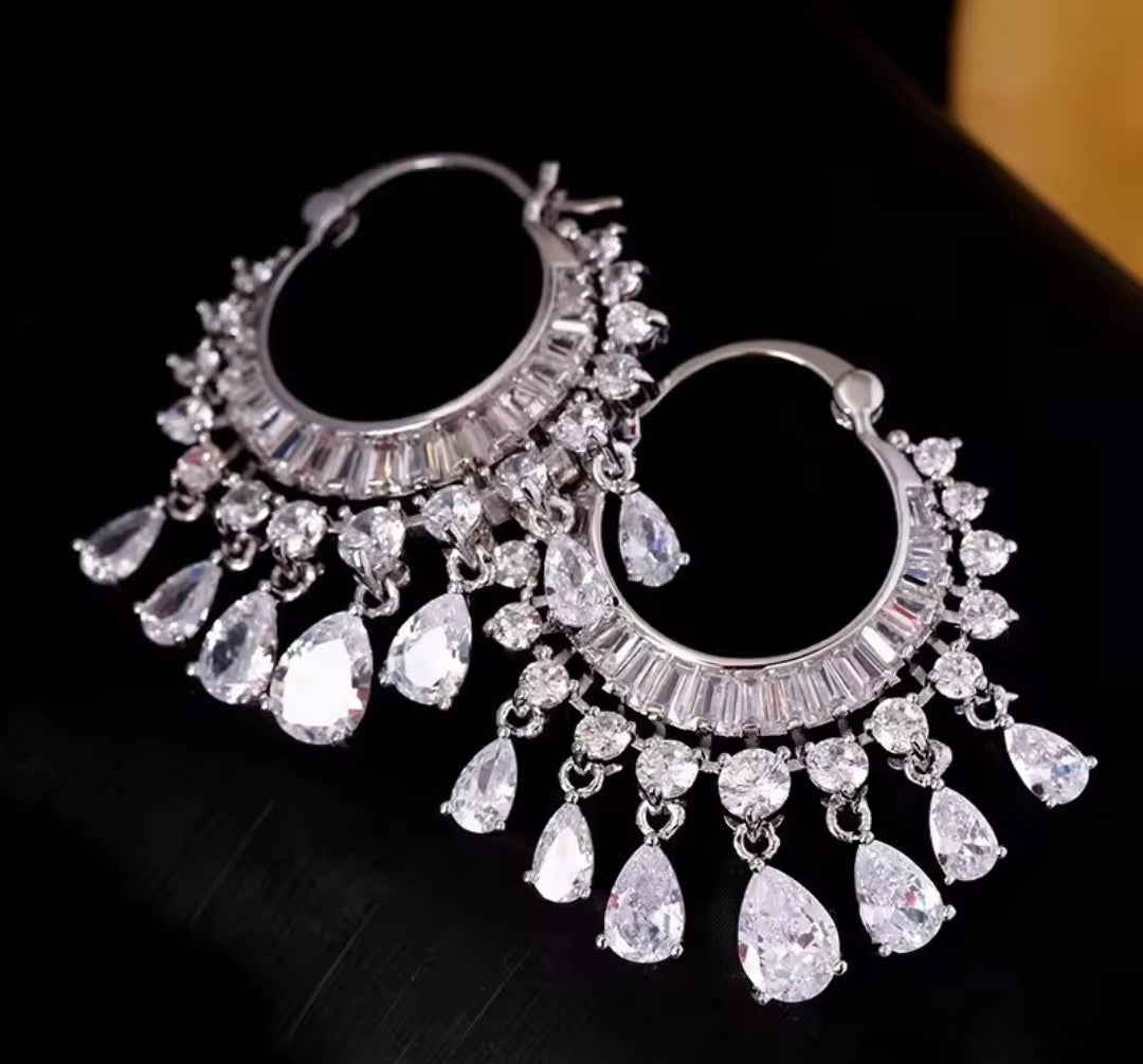 Silver Shine Jhumka