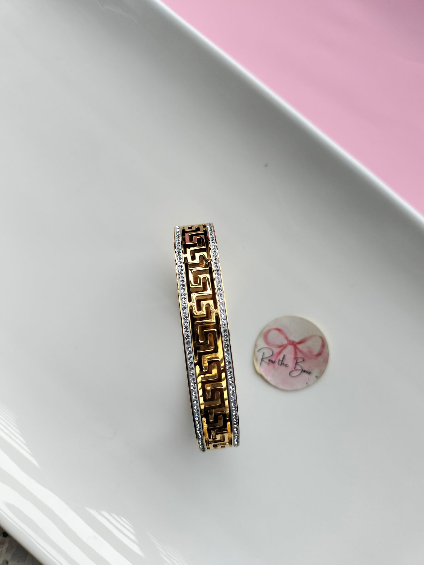 S cross bangle bracelet