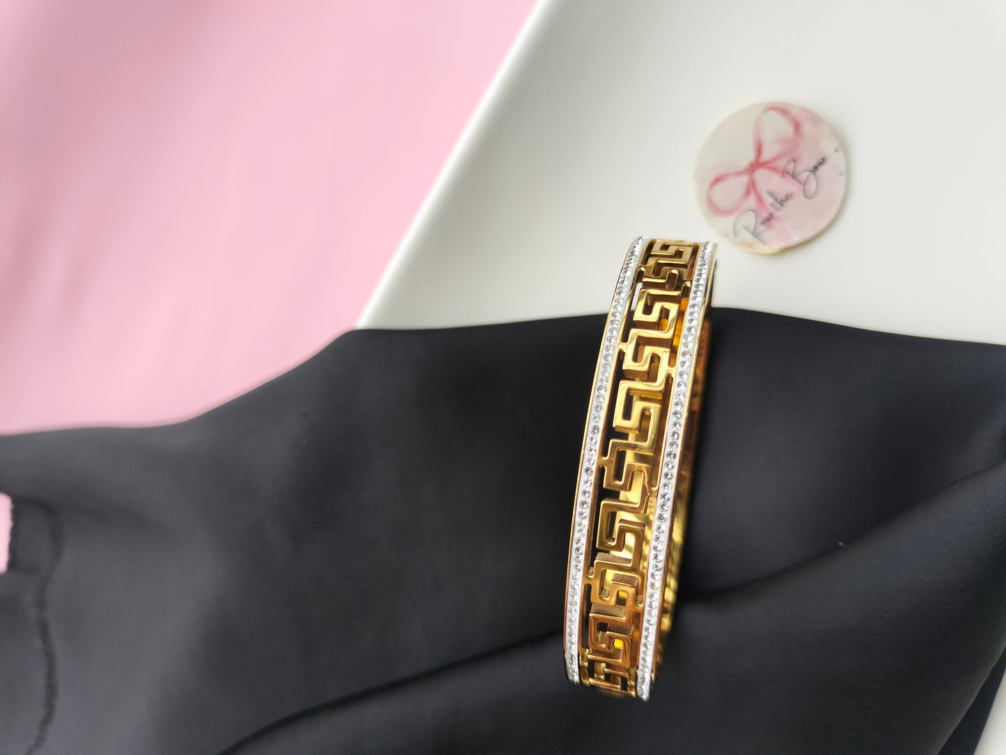 S cross bangle bracelet