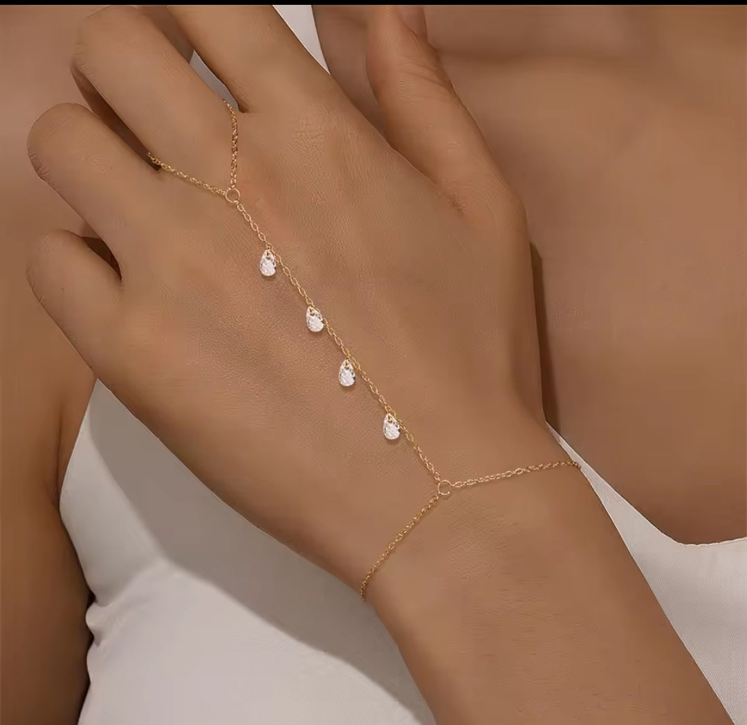 Aliban drop Ring Chain Bracelet-06