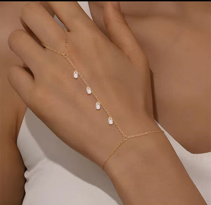 Aliban drop Ring Chain Bracelet-06