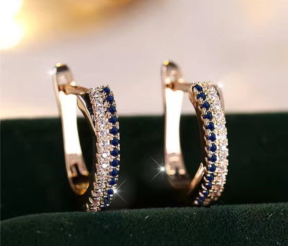 U shaped studed hoop