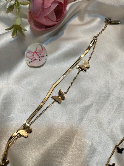 Butterfly chain bracelet