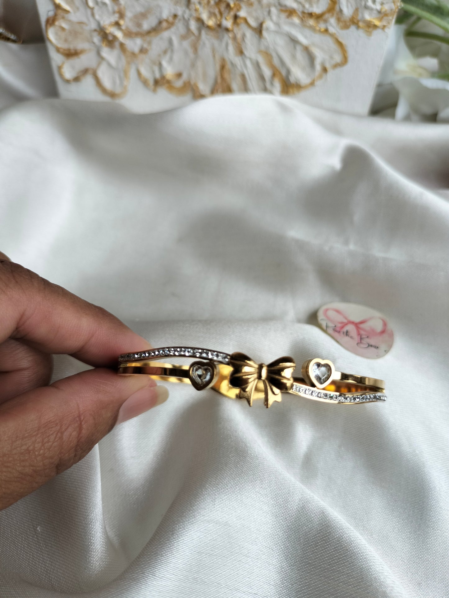 bow and heart bracelet