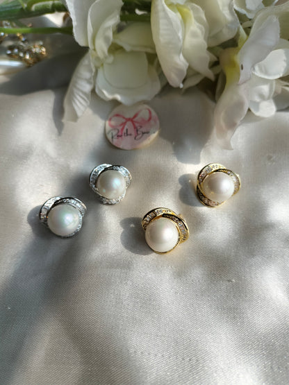 Pearl Nest Stud Silver-03