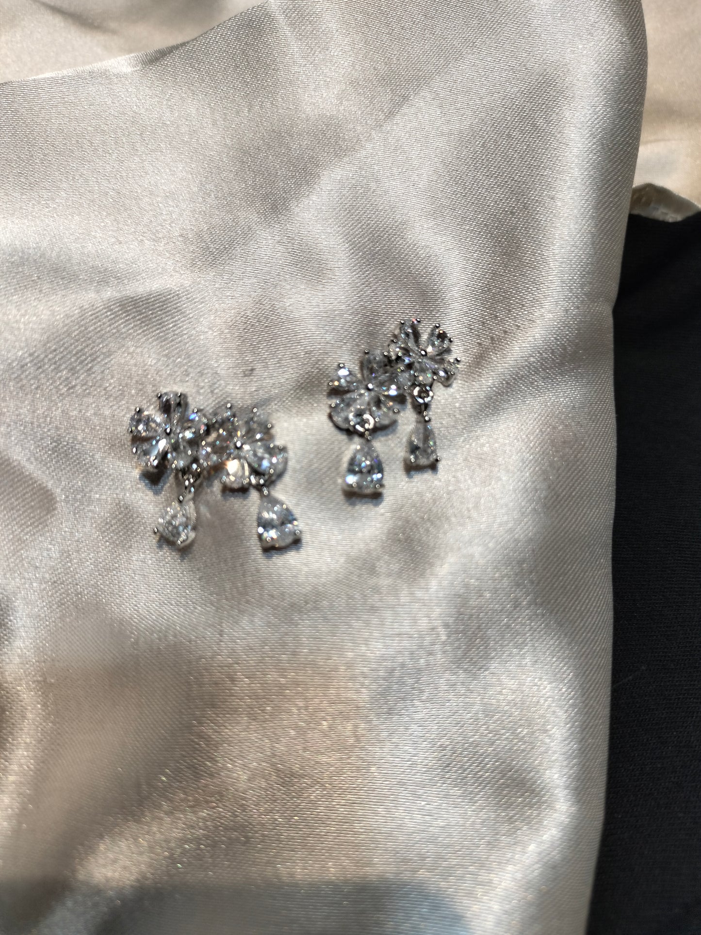 Double Floral drop Earring