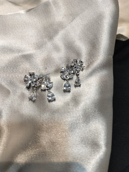 Double Floral drop Earring