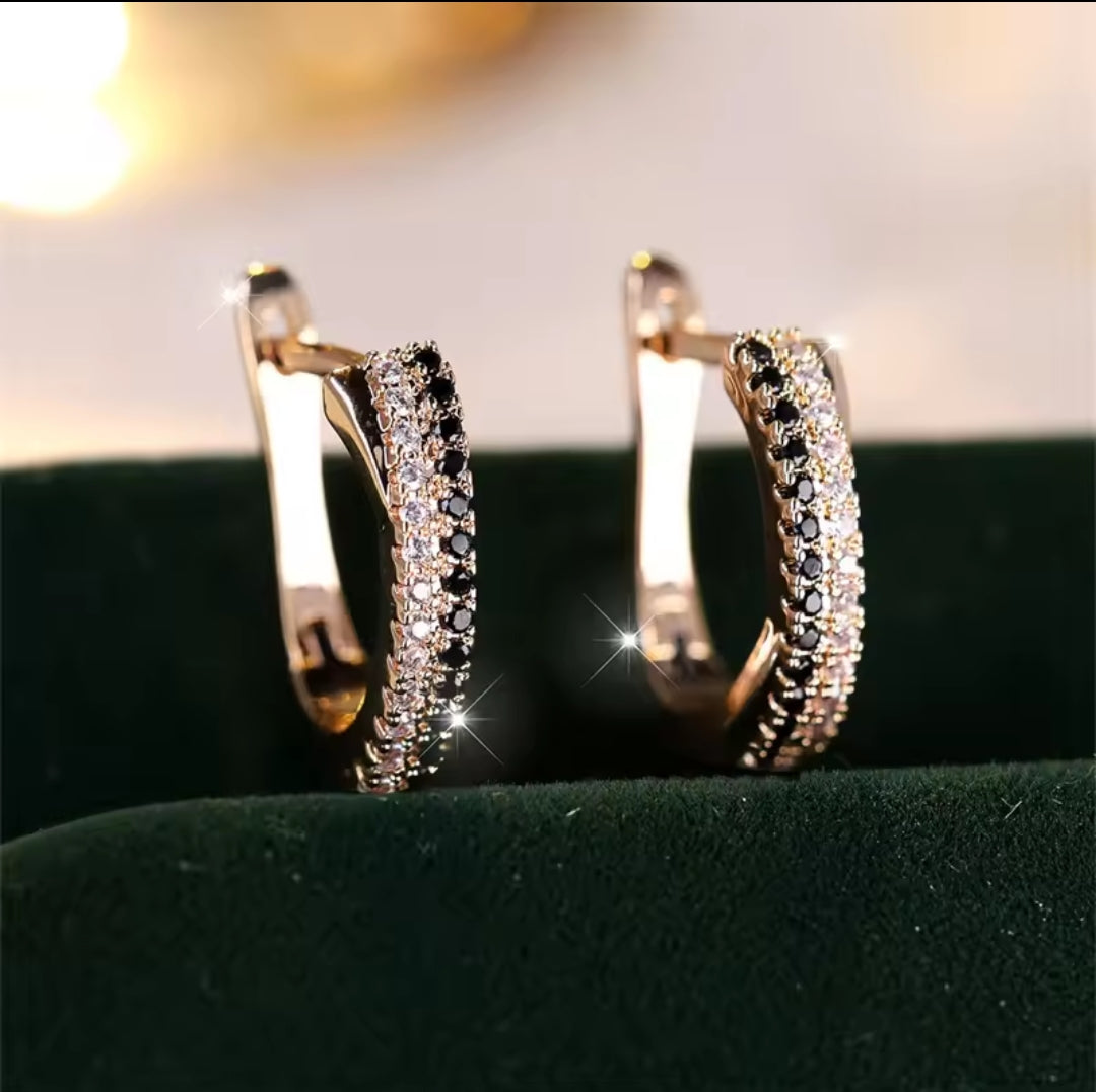 U shaped studed hoop