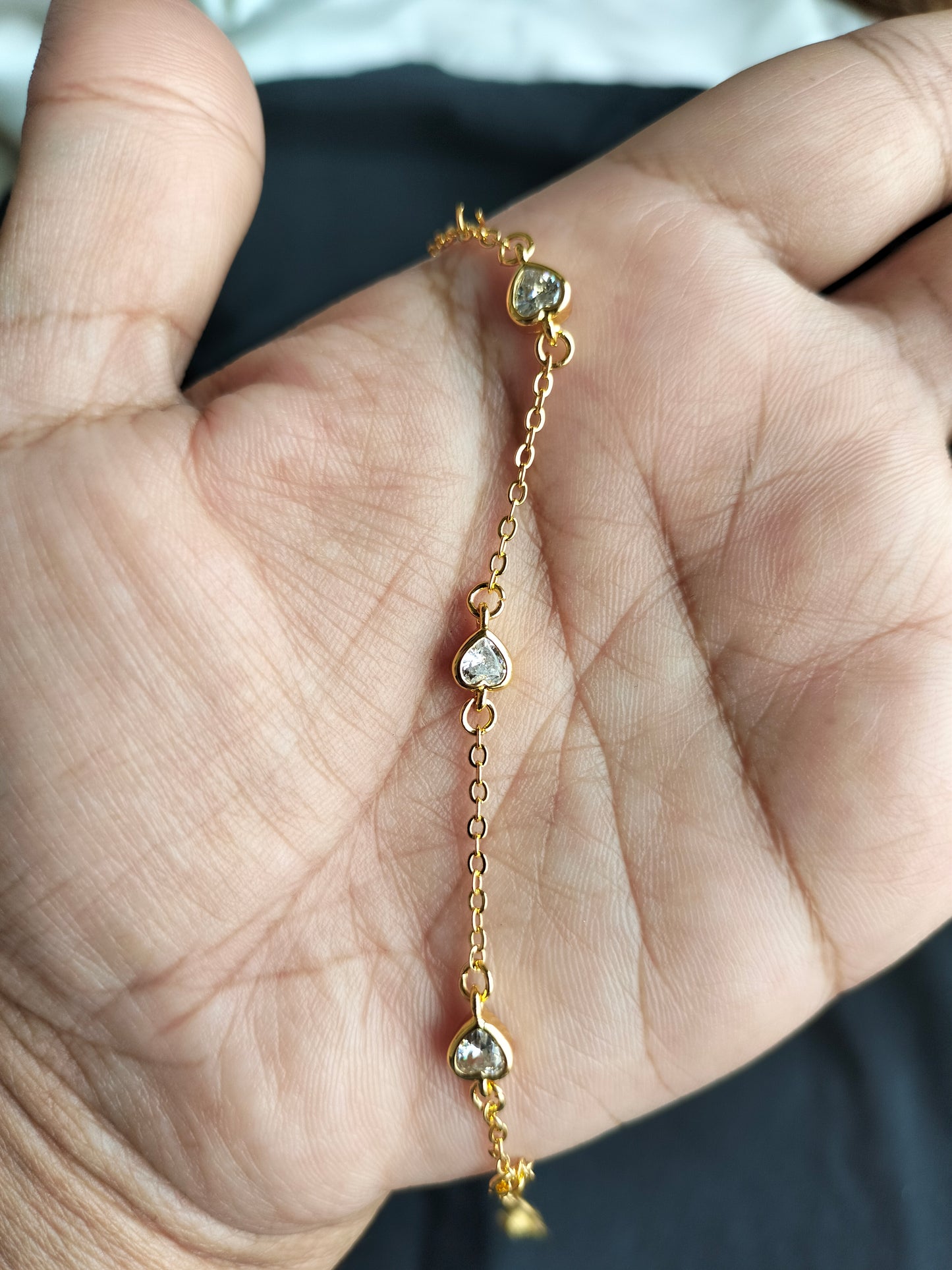 Aliban heart Ring Chain Bracelet-02