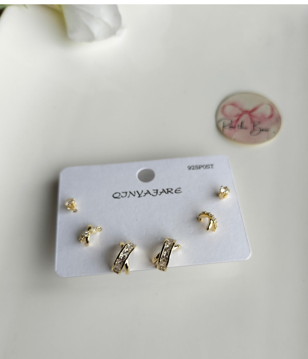 Crystal Stud Set Golden