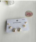 Load image into Gallery viewer, Crystal Stud Set Golden
