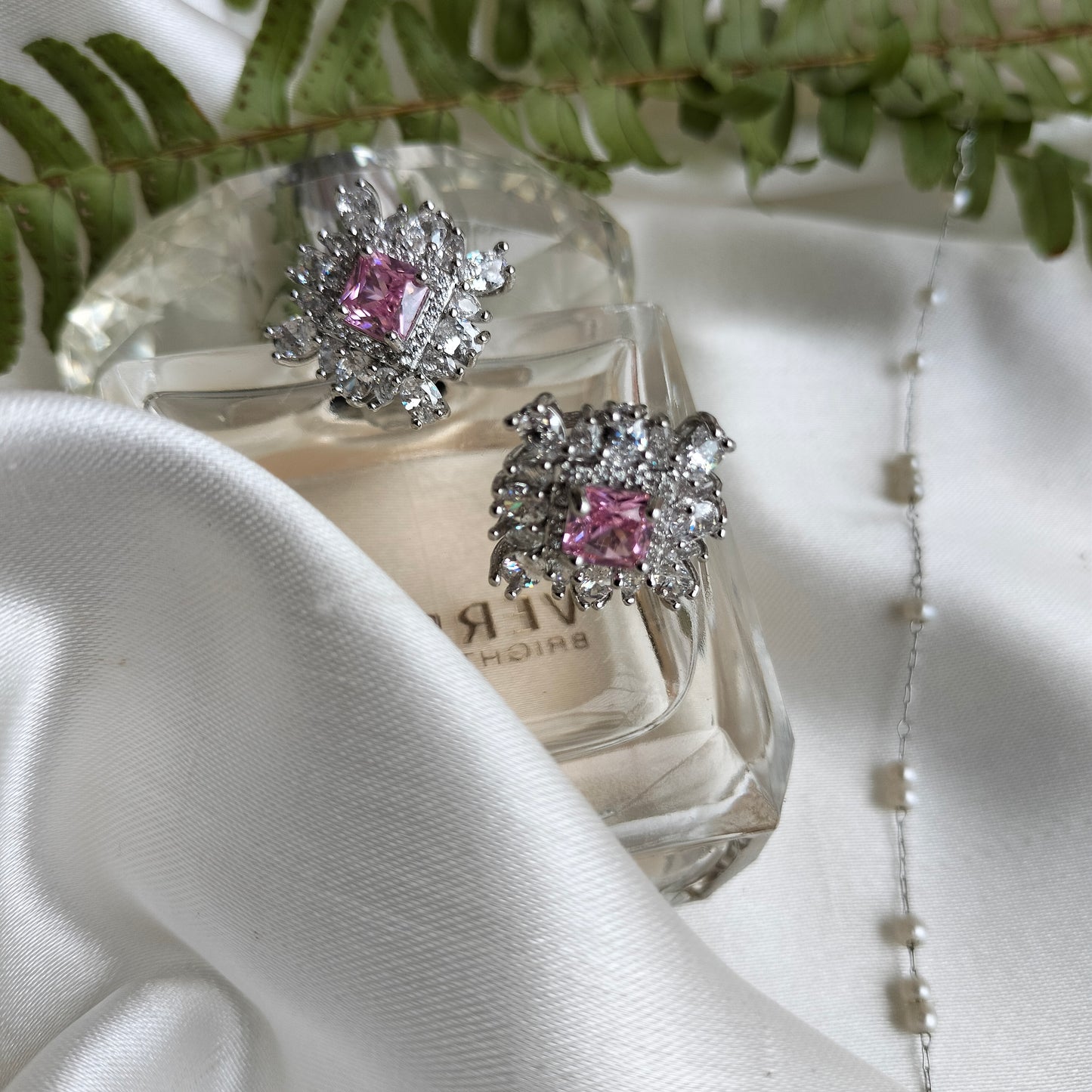 Pink Zircon Earring