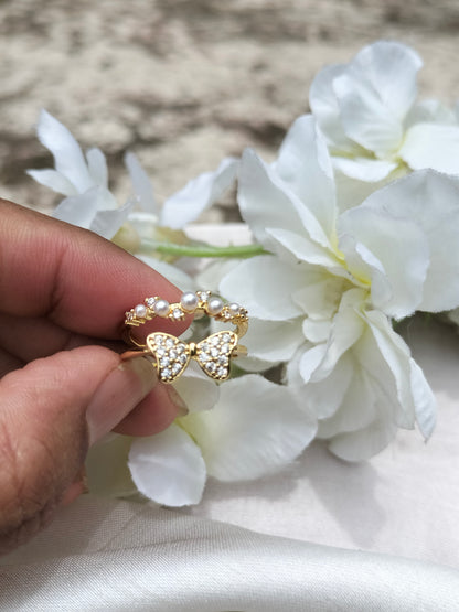 Butterfly bow Ring