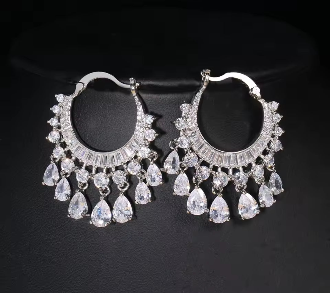 Silver Shine Jhumka