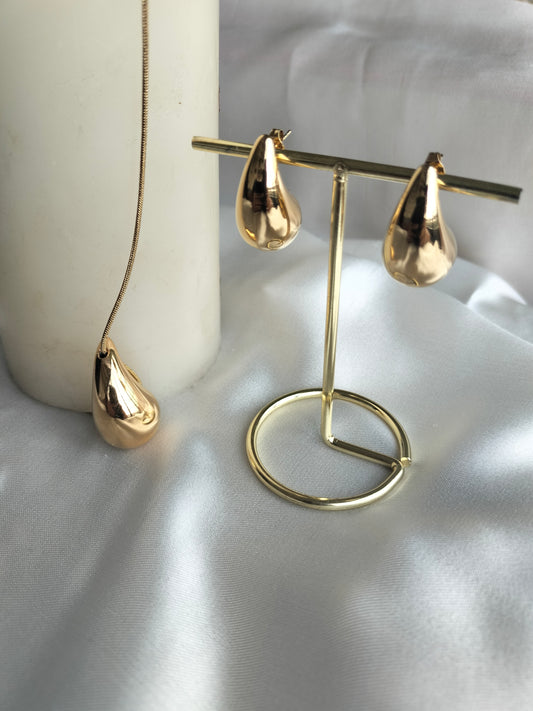 Drop pendant earring set