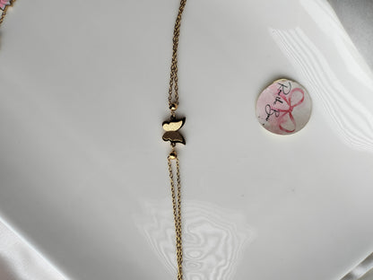 Butterfly layer chain bracelet
