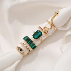 Green Stone Ring set (R-56)