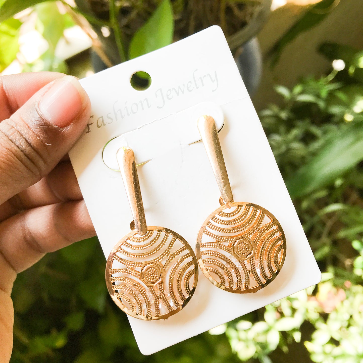 Golden Circle dangle Earring