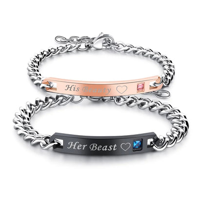 Couple Bracelet Set Beast & Beauty