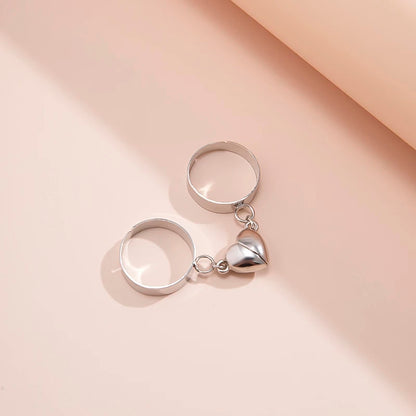 Couple Heart Ring Set