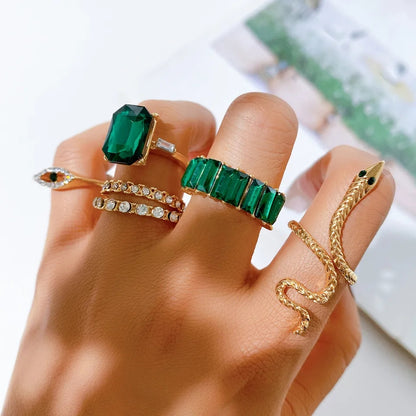 Green Stone Ring set (R-56)