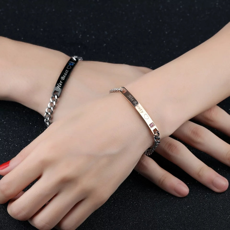 Couple Bracelet Set Beast & Beauty