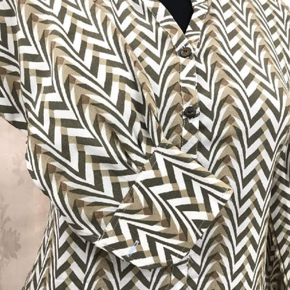 coffee zebra tops 38