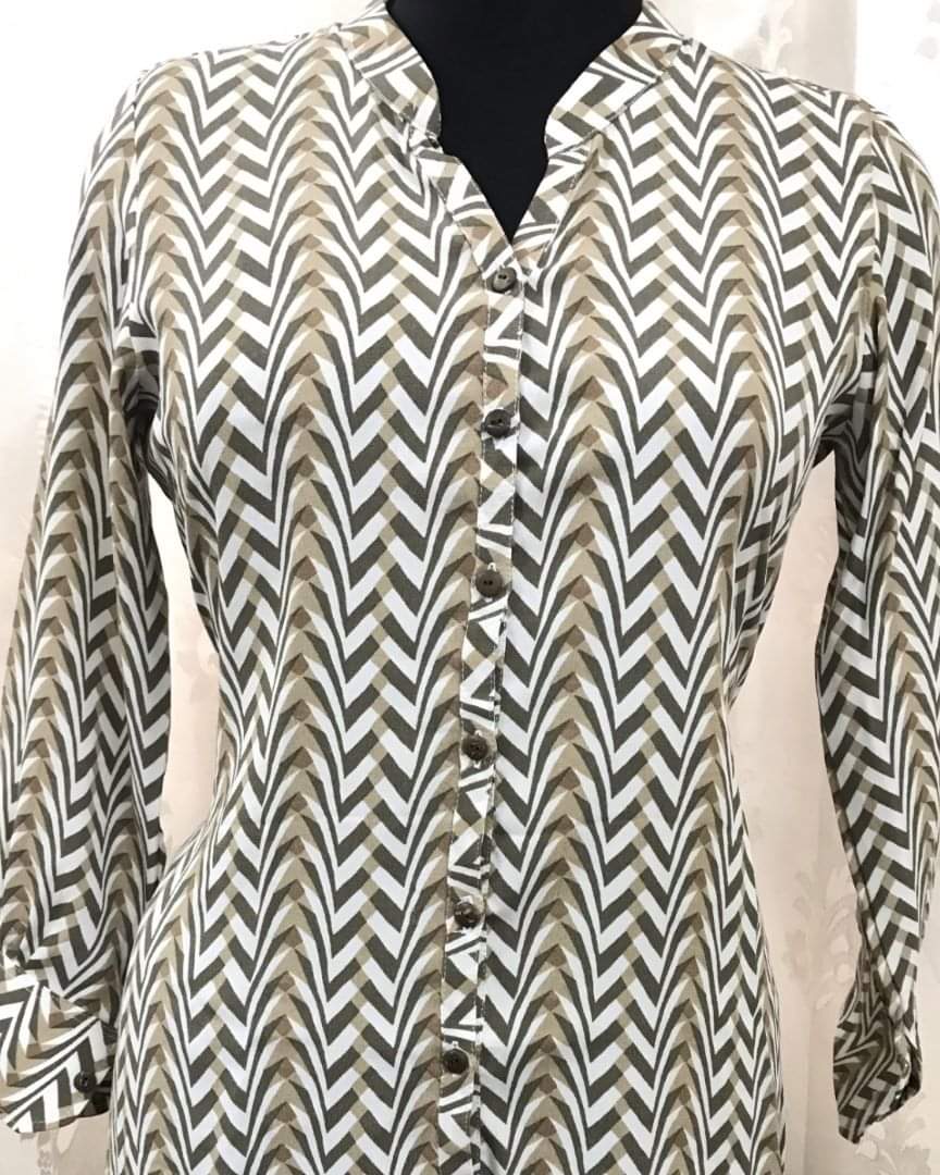 coffee zebra tops 38