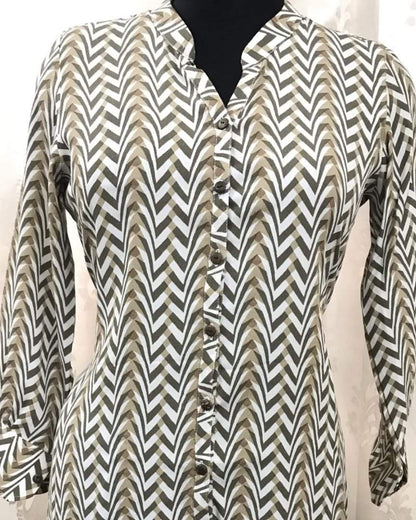 coffee zebra tops 38