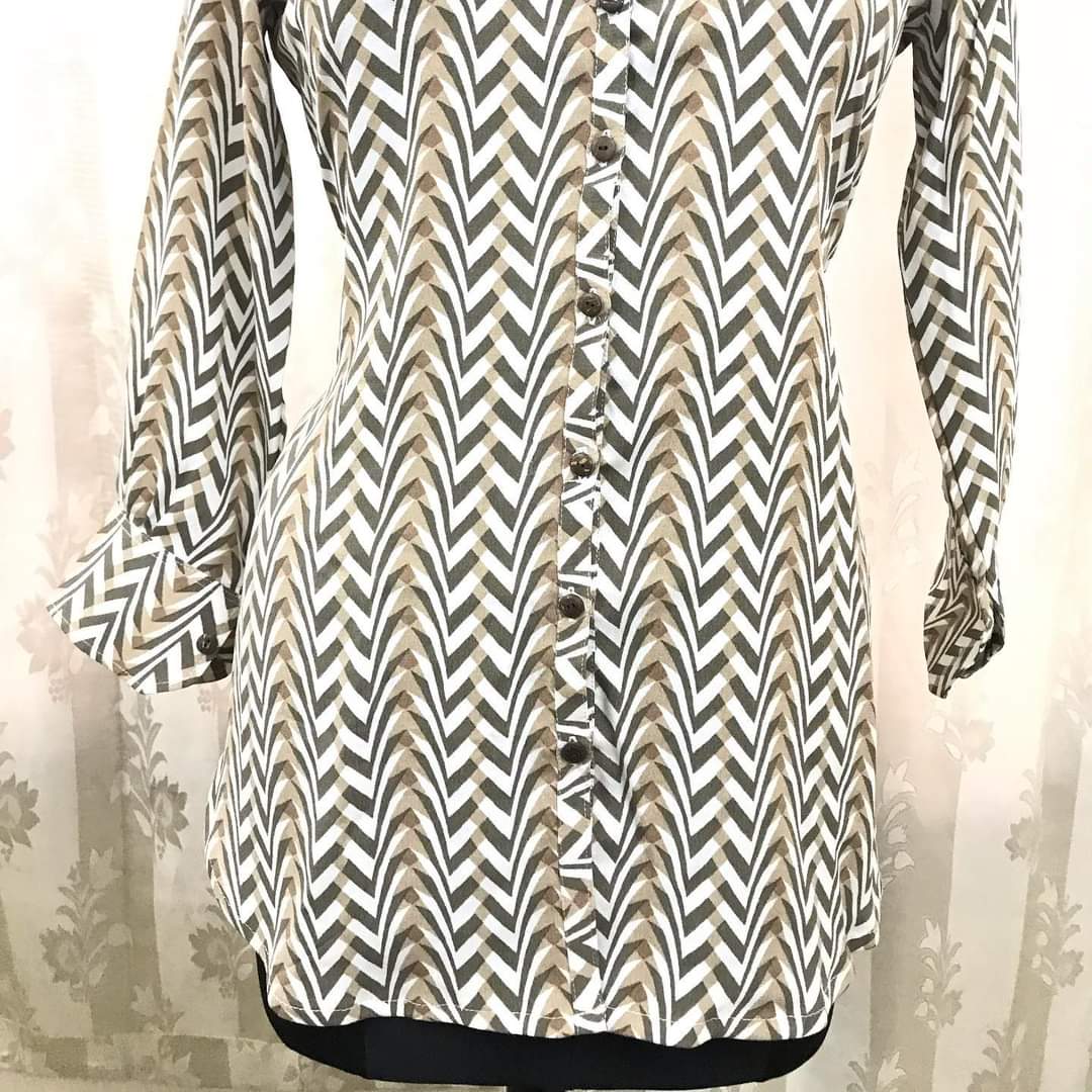 coffee zebra tops 38