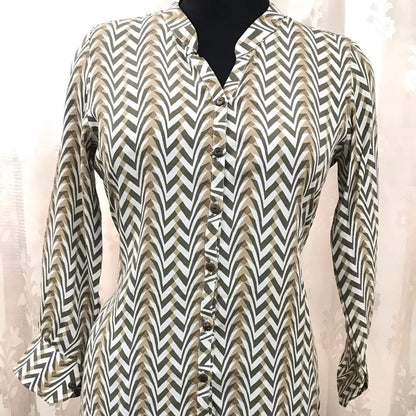 coffee zebra tops 38