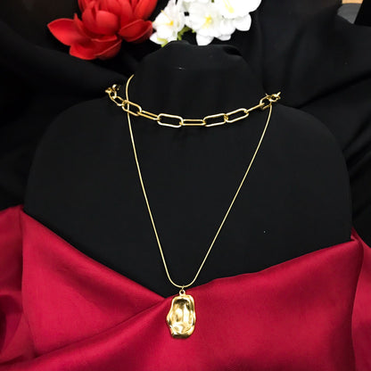 Uncut Shackle Stainless Necklace