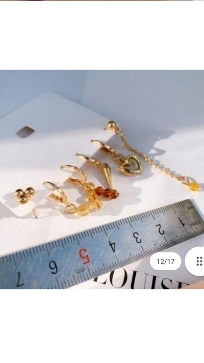 Mismatch Earring Chain Set
