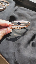 Load and play video in Gallery viewer, Titanium RoseGold Bracelet Clovar-12
