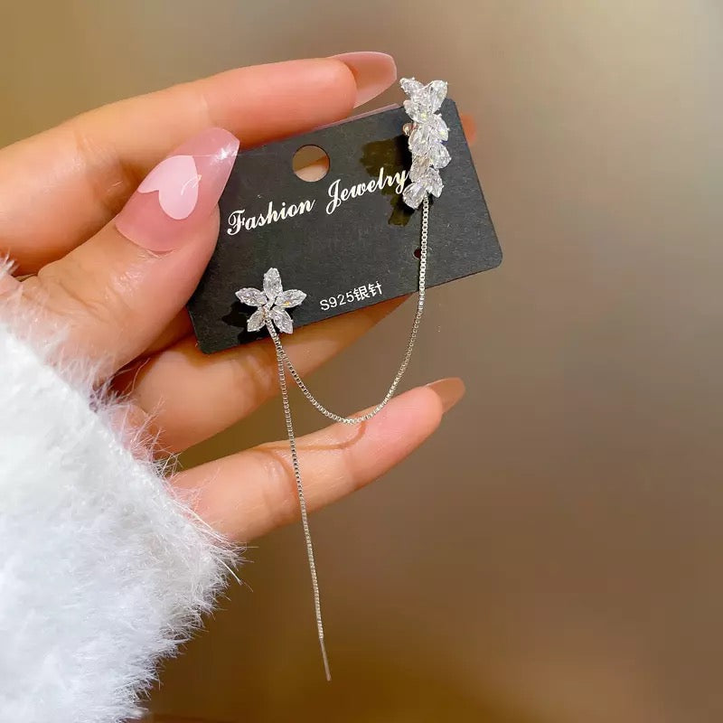 Zircon Cuff Earrings