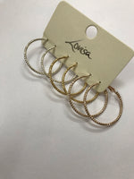 Load image into Gallery viewer, 3 pair hoop set 115
