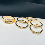 Load image into Gallery viewer, Half Moon Ring Set (R-31)
