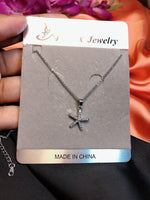 Load image into Gallery viewer, Silver Star Stone Pendant
