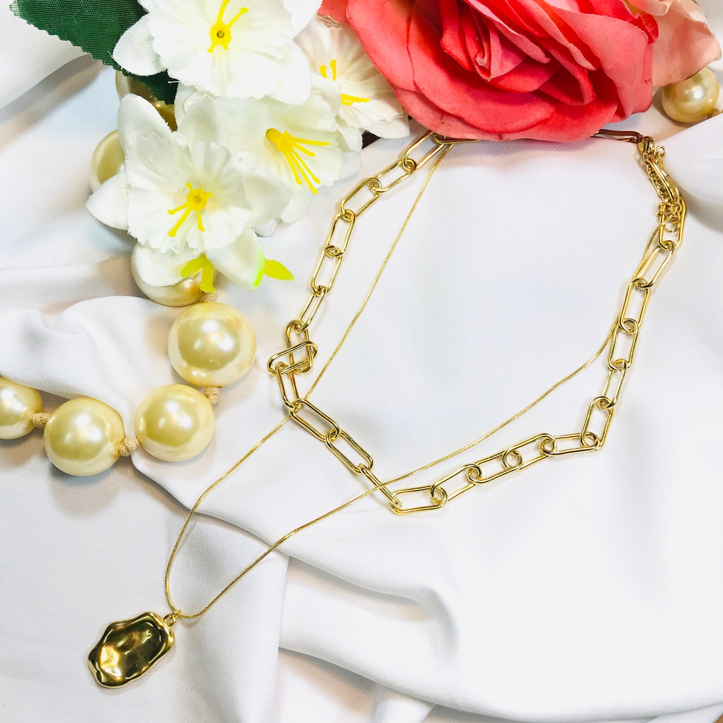 Uncut Shackle Stainless Necklace