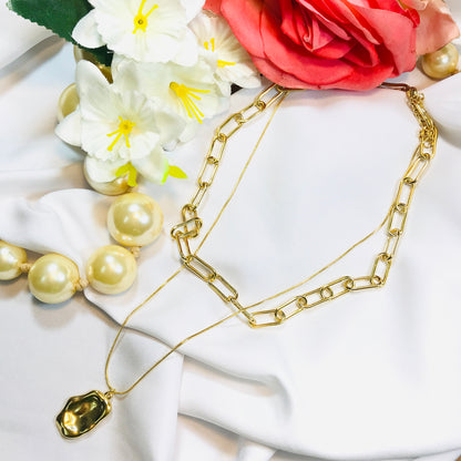 Uncut Shackle Stainless Necklace