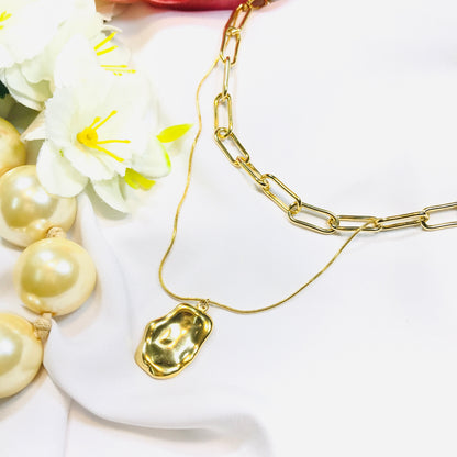 Uncut Shackle Stainless Necklace