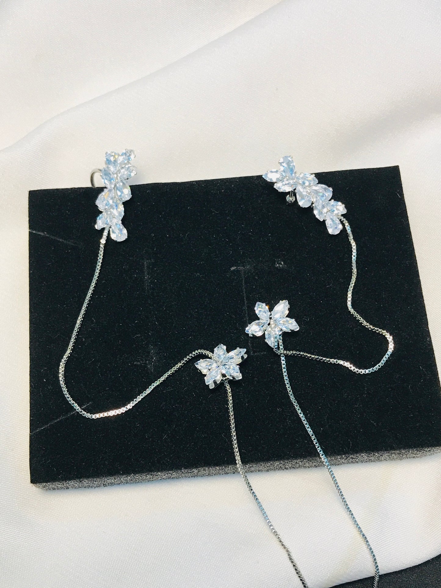 Zircon Cuff Earrings